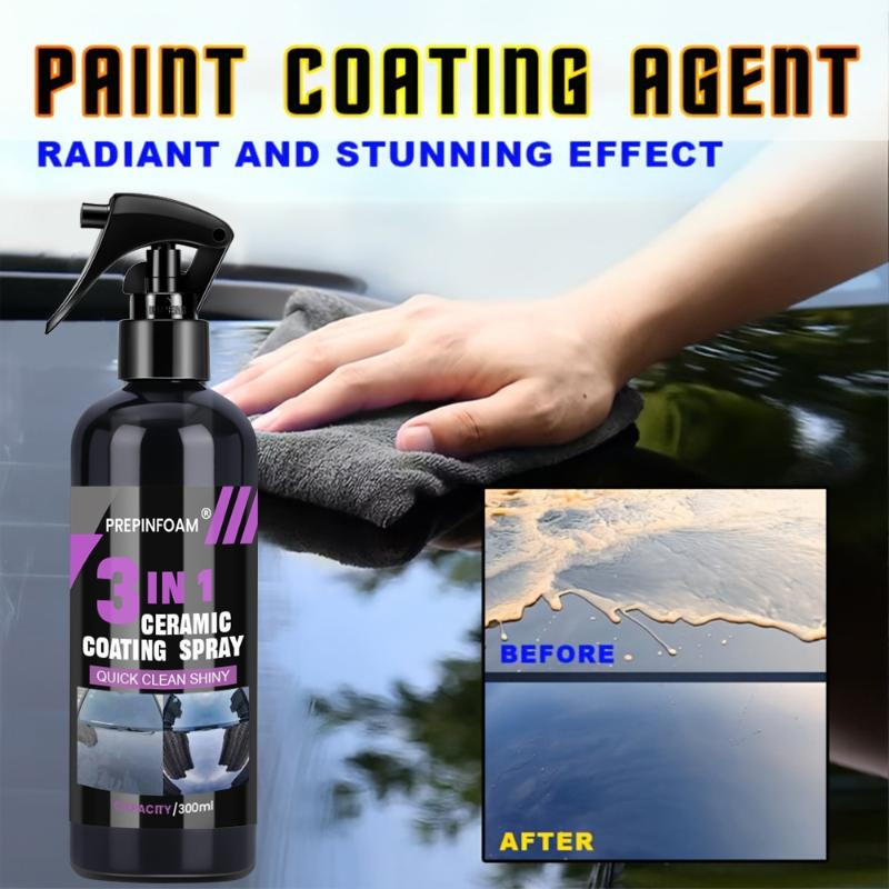 Nano Liquid Coating - สเปรย์เคลือบเซรามิก 3 in 1 สำหรับรถยนต์ ชั้นเคลือบนาโนกันน้ำ