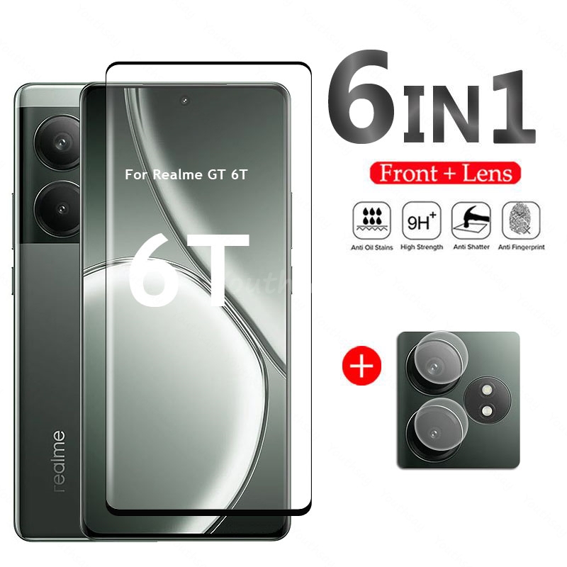 Realme Gt 6 - สําหรับRealme GT 6Tแก้ว 3Dโค้งป้องกันหน้าจอกล้องเลนส์ฟิล์มRealme GT 6TกระจกนิรภัยHDฟิล์มRealme