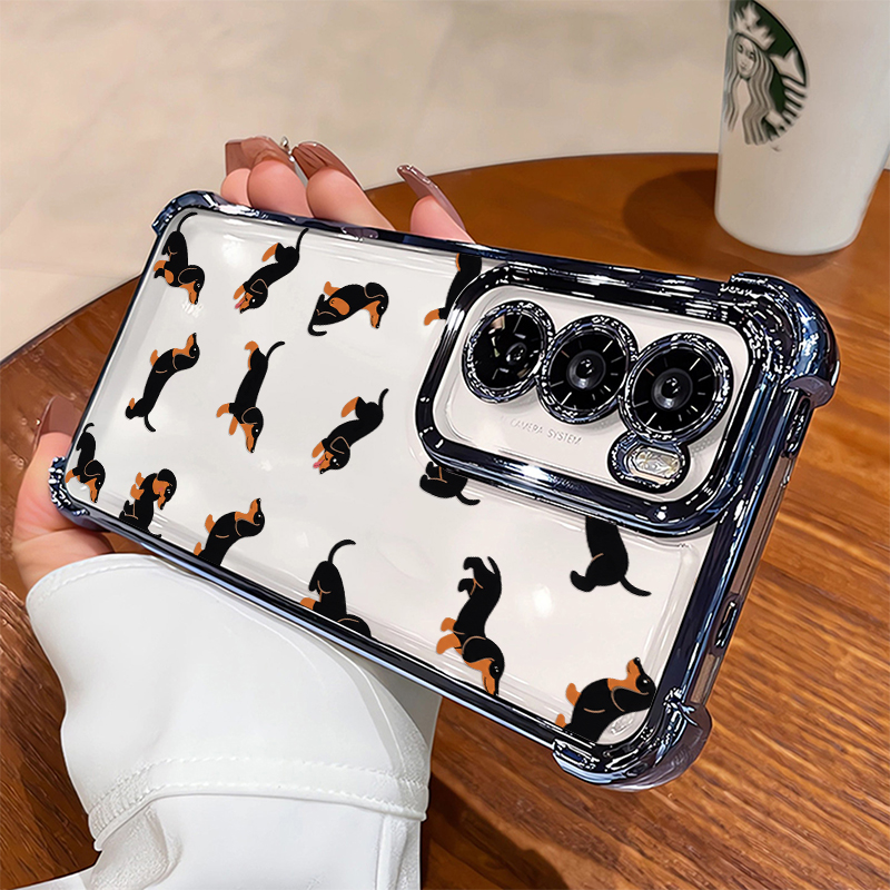 Oppo Reno 12 - เคสโทรศัพท์ลายการ์ตูนสุนัขพันธุ์ดัชชุนด์สำหรับ OPPO Reno 16 FS 15C