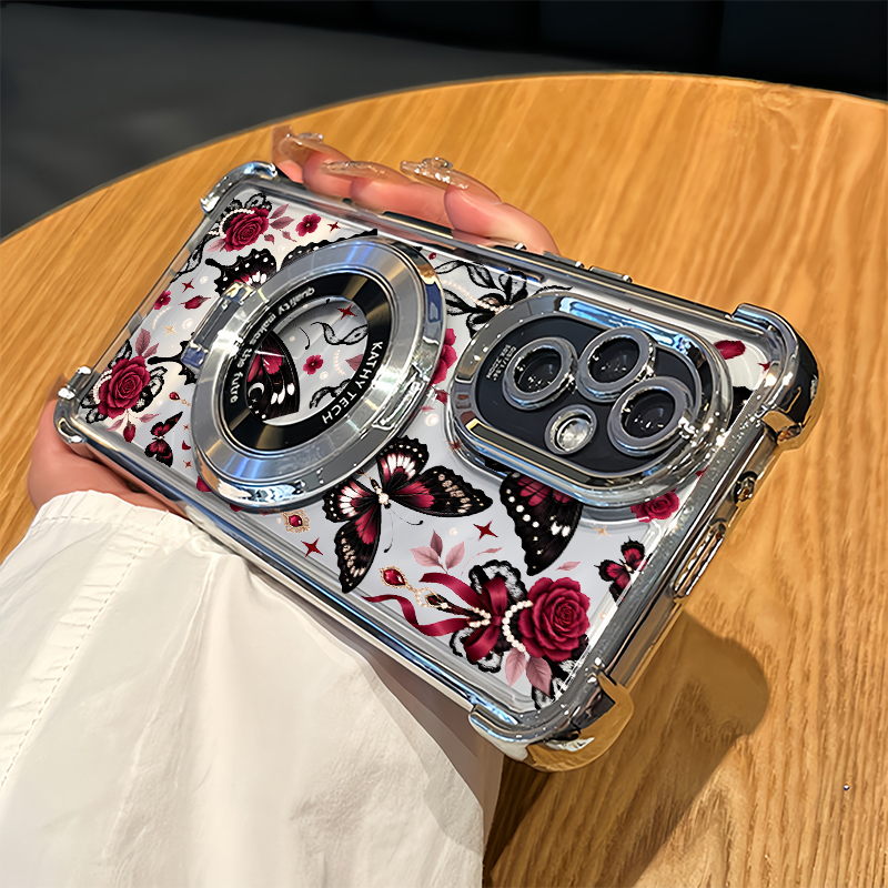 Oppo Reno 12 - เคสโทรศัพท์ลายดอกไม้สวยงามและผีเสื้อสำหรับ OPPO Reno 16 FS 15C