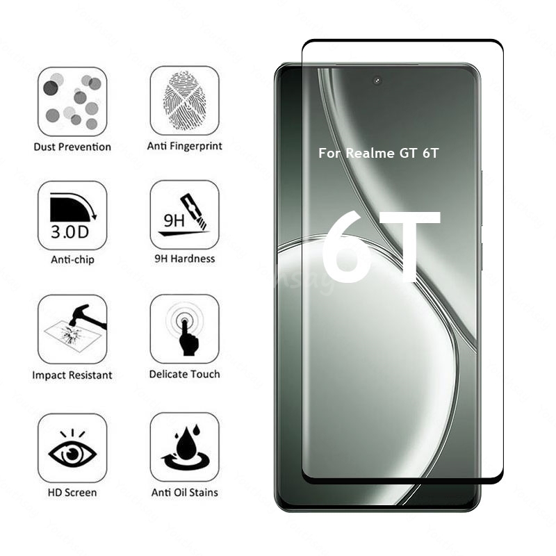 สําหรับRealme GT 6Tแก้ว 3Dโค้ง - Realme Gt 6 บทวิจารณ์และราคา